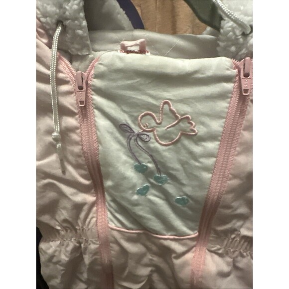 Vintage Tumble Togs Snowsuit 24m Pink With Bird Embroidery Made In Korea - Picture 2 of 8